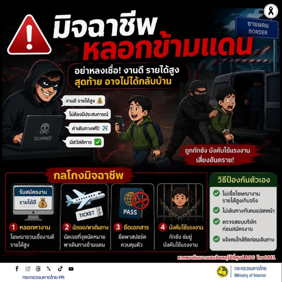 สื่อเตือนภัยอาชญากรรมออนไลน์ ประจำเดือนกรกฎาคม 2569